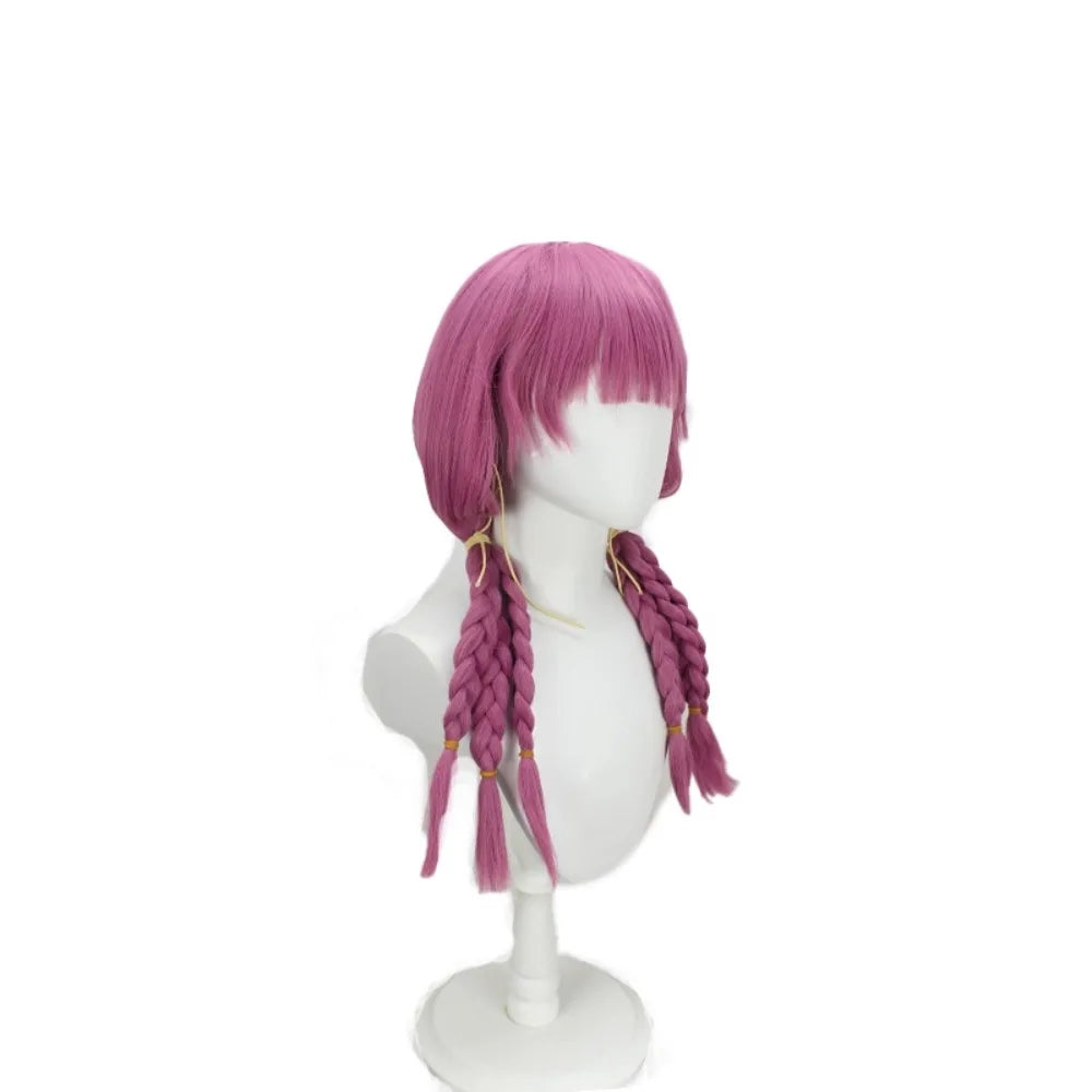 Frieren Beyond Journey's End Aura Cosplay Wig Pink Purple Braided Hair