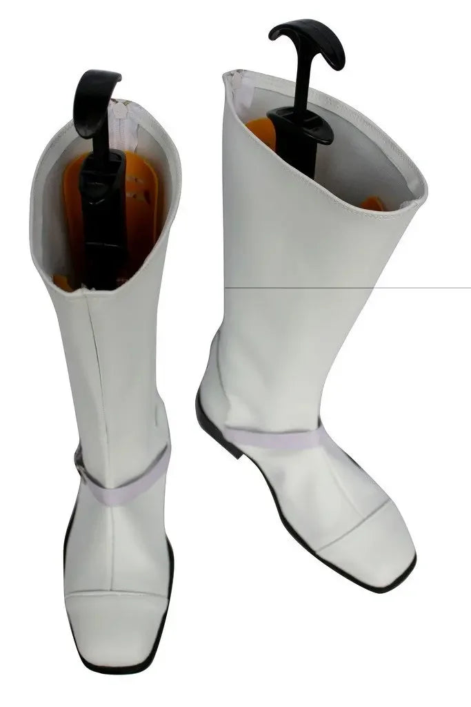 Final Fantasy XIII FF13 Cid Raines Cosplay Boots Custom Made White Shoes