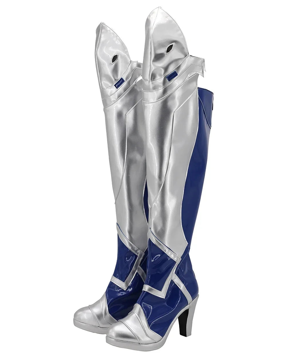 Overwatch Mercy Angela Ziegler Cosplay Boots High Heel Silver Shoes