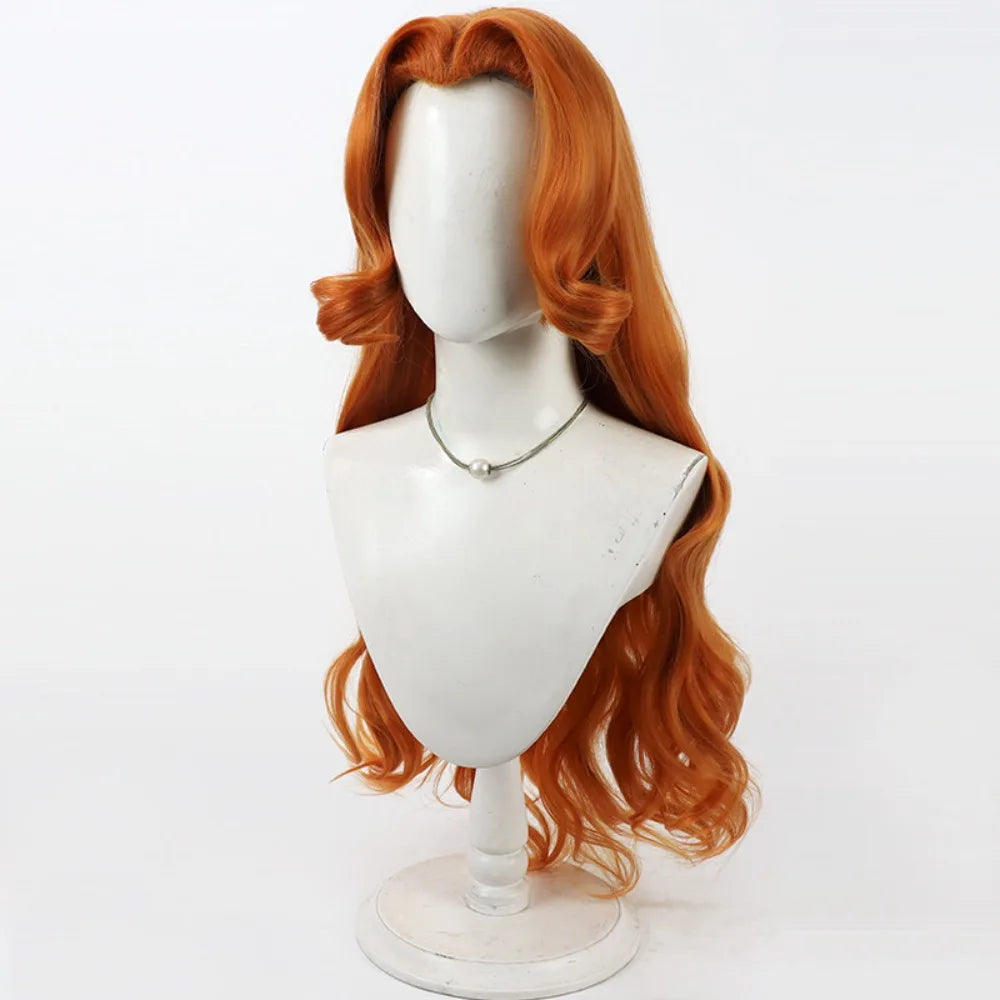 Bleach Rangiku Matsumoto Cosplay Wig Organge Curly Hair