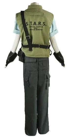 Resident Evil Chris Redfield S.T.A.R.S. Uniform Cosplay Costume Full Set Custom Made