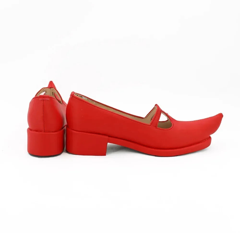 FF14 Final Fantasy XIV: A Realm Reborn Lise Cosplay Boots Red Shoes