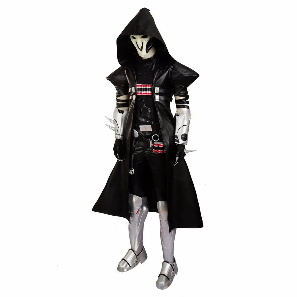 Overwatch Reaper Cosplay Costume Deluxe Leather Full Set