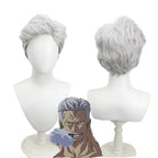 One Piece Smoker Cosplay Wig Vice Admiral Silver Grey Slicked Hair for