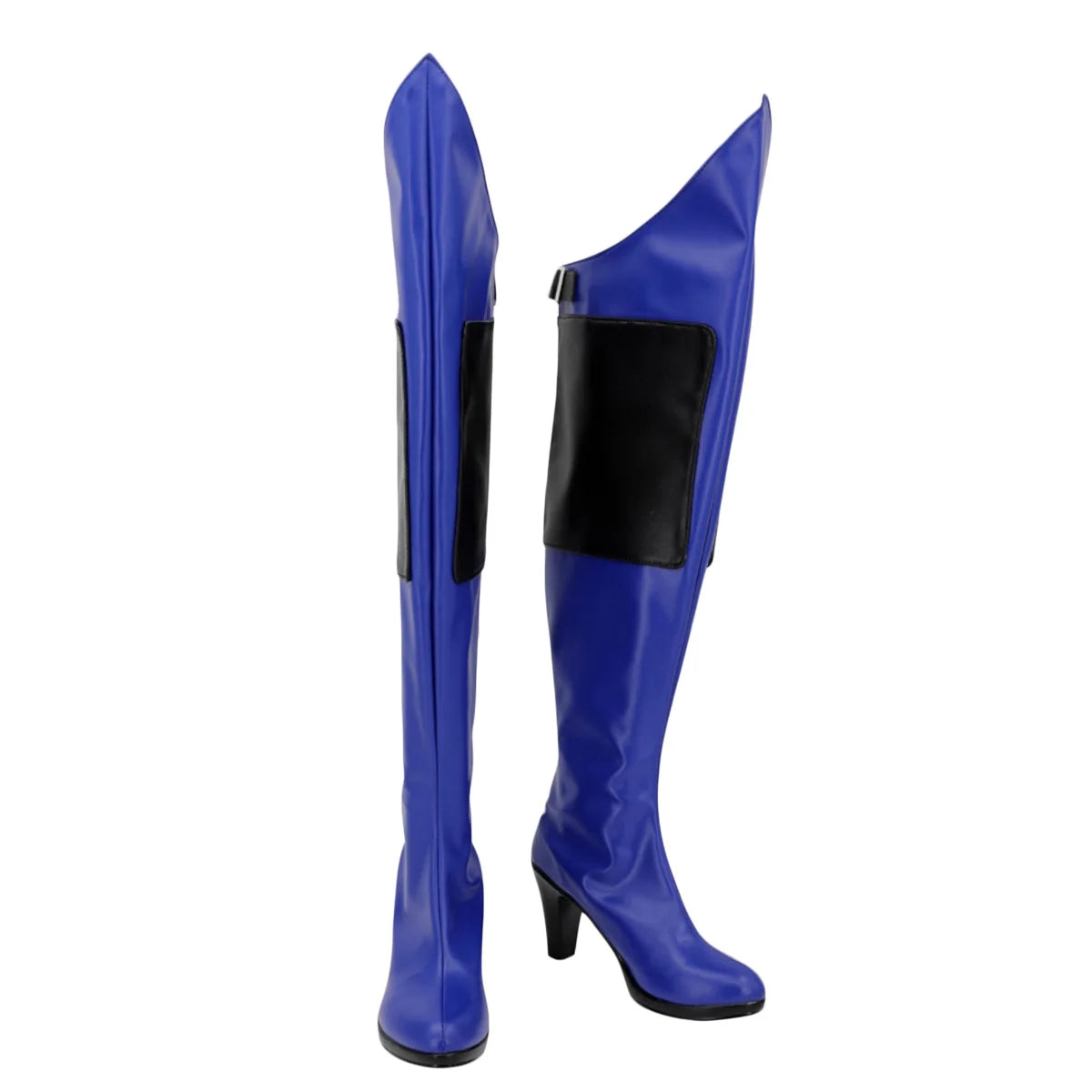 Mortal Kombat Kitana Cosplay Shoes Over Knee High Heel Blue Boots