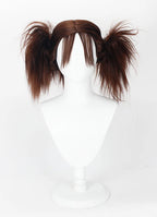 Perruque cosplay Jujutsu Kaisen Choso Oni-chan, châtain foncé, couettes doubles, cheveux synthétiques résistants à la chaleur 