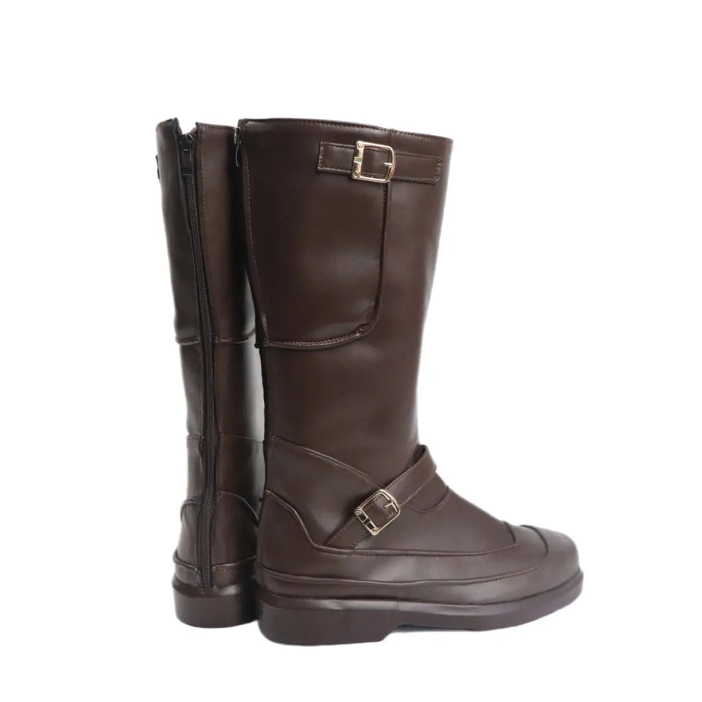 Final Fantasy 7 Barret Wallace Cosplay Boots Brown Shoes