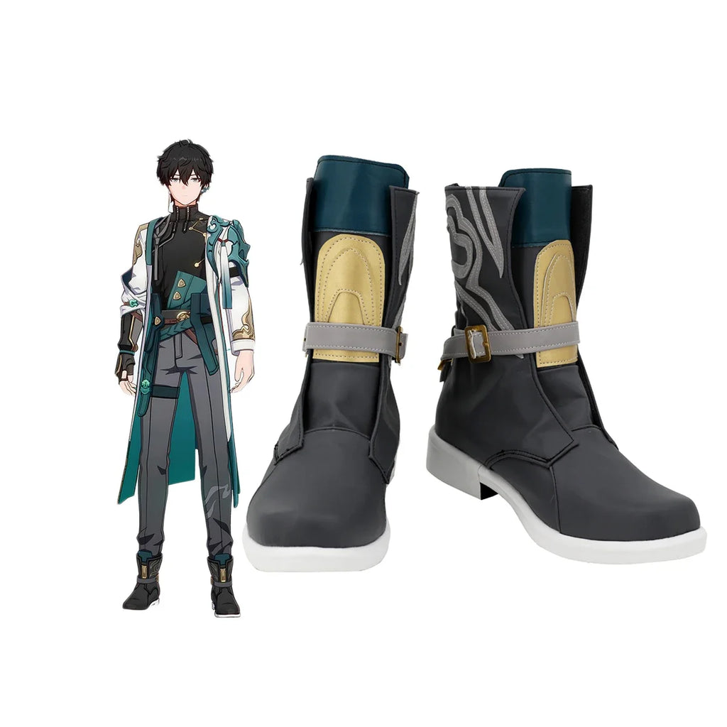 Chaussures de cosplay Honkai Star Rail Dan Heng, bottes en cuir sur mesure, toutes tailles