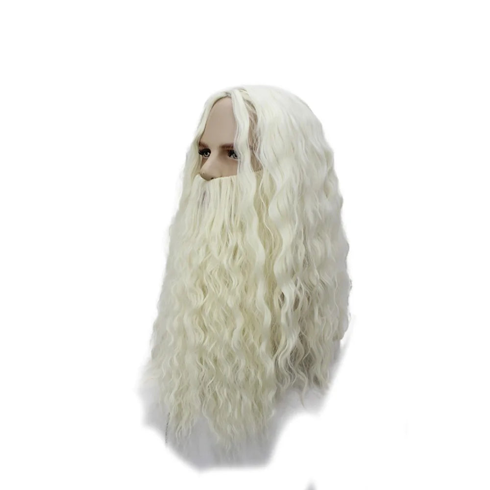 Professor Dumbledore Cosplay Wig Beard Set Light Blonde Hair