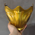 Mortal Kombat Sub-Zero Scorpion Half Face Mask Golden Ninja Cosplay Prop
