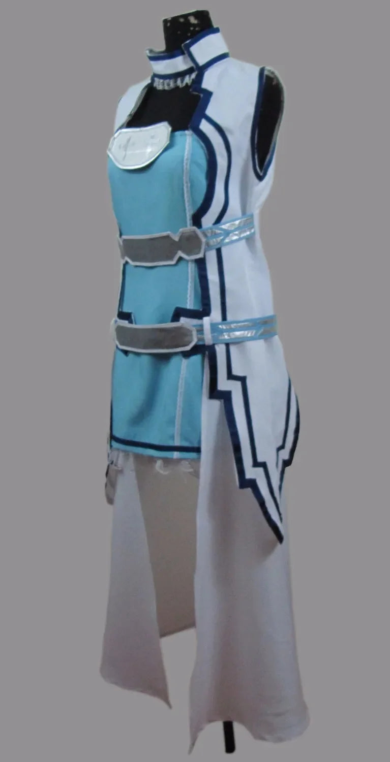 Sword Art Online ALO Yuki Asuna Cosplay Costume Blue Dress