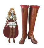 Chaussures de cosplay Black Clover Mimosa Vermillion, bottes marron à talons hauts, faites sur mesure