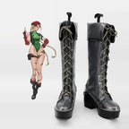 Cammy Widowmaker Cosplay Shoes Street Fighter 6 Overwatch Crossover Grey Boots