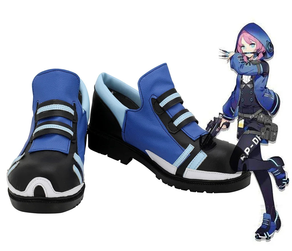 Arknights Blue Poison Cosplay Boots Blue Shoes