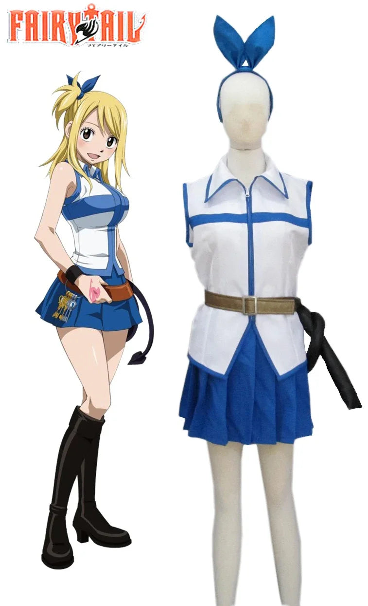Fairy Tail Lucy Heartfilia White Dress Cosplay Costume