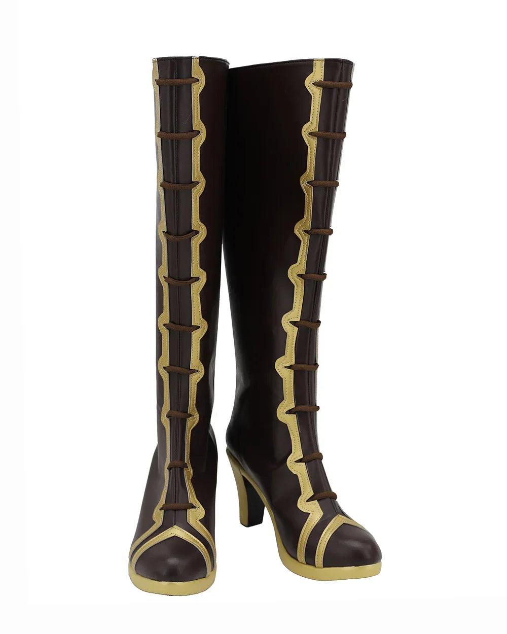 Game WOW Jaina Proudmoore Cosplay Boots Brown Shoes