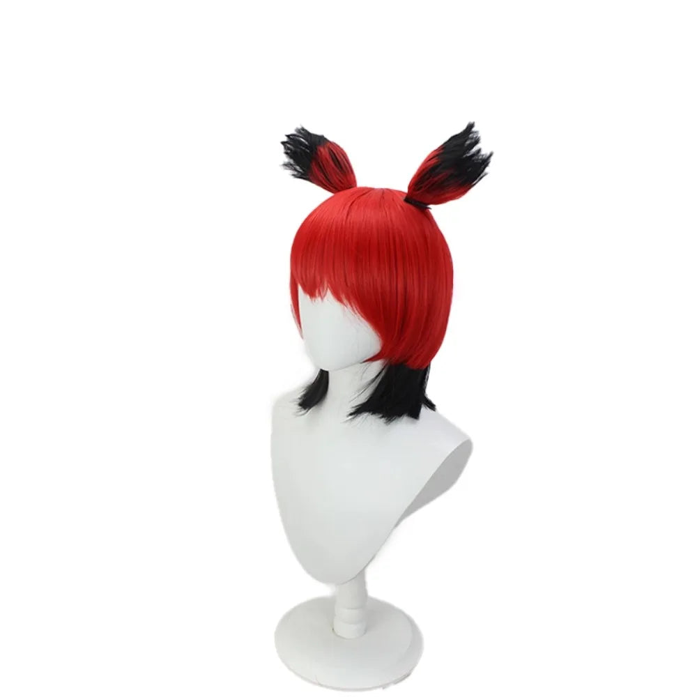 Hazbin Hotel Alastor Cosplay Wig Red Black Gradient Hair