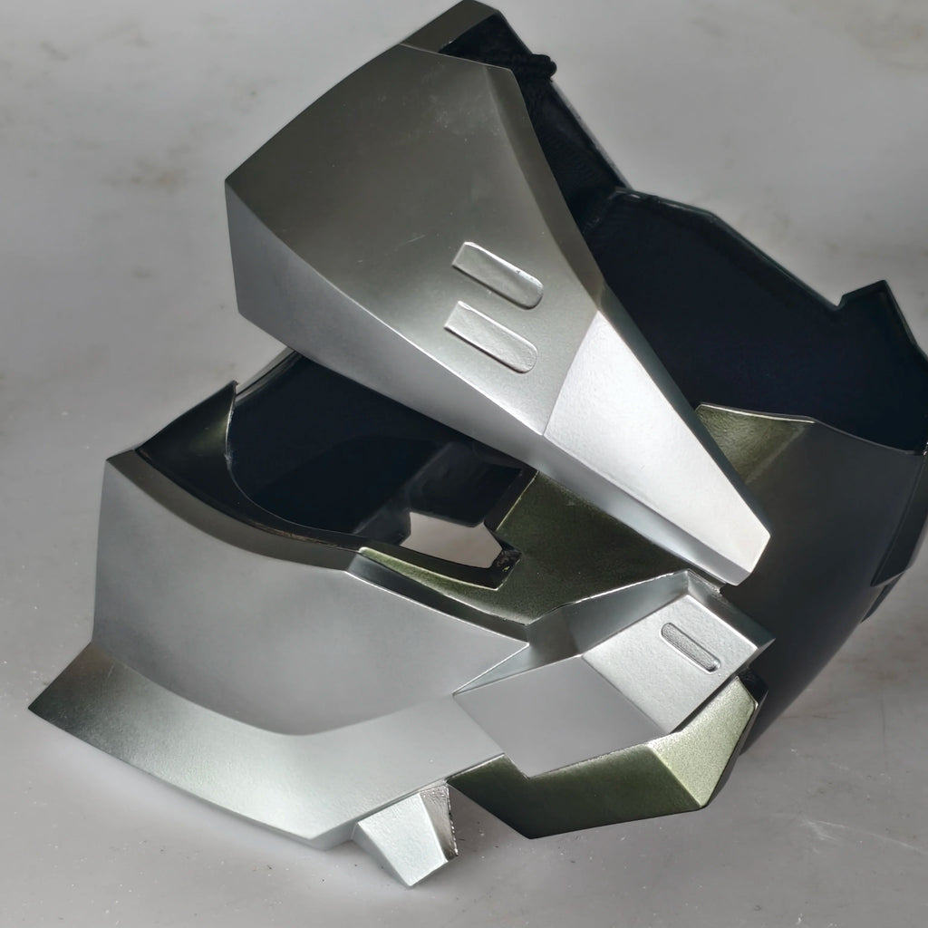 Masque/casque de cosplay en fibre de verre, accessoire de costume Genji d'Overwatch, style PDG dominateur. 