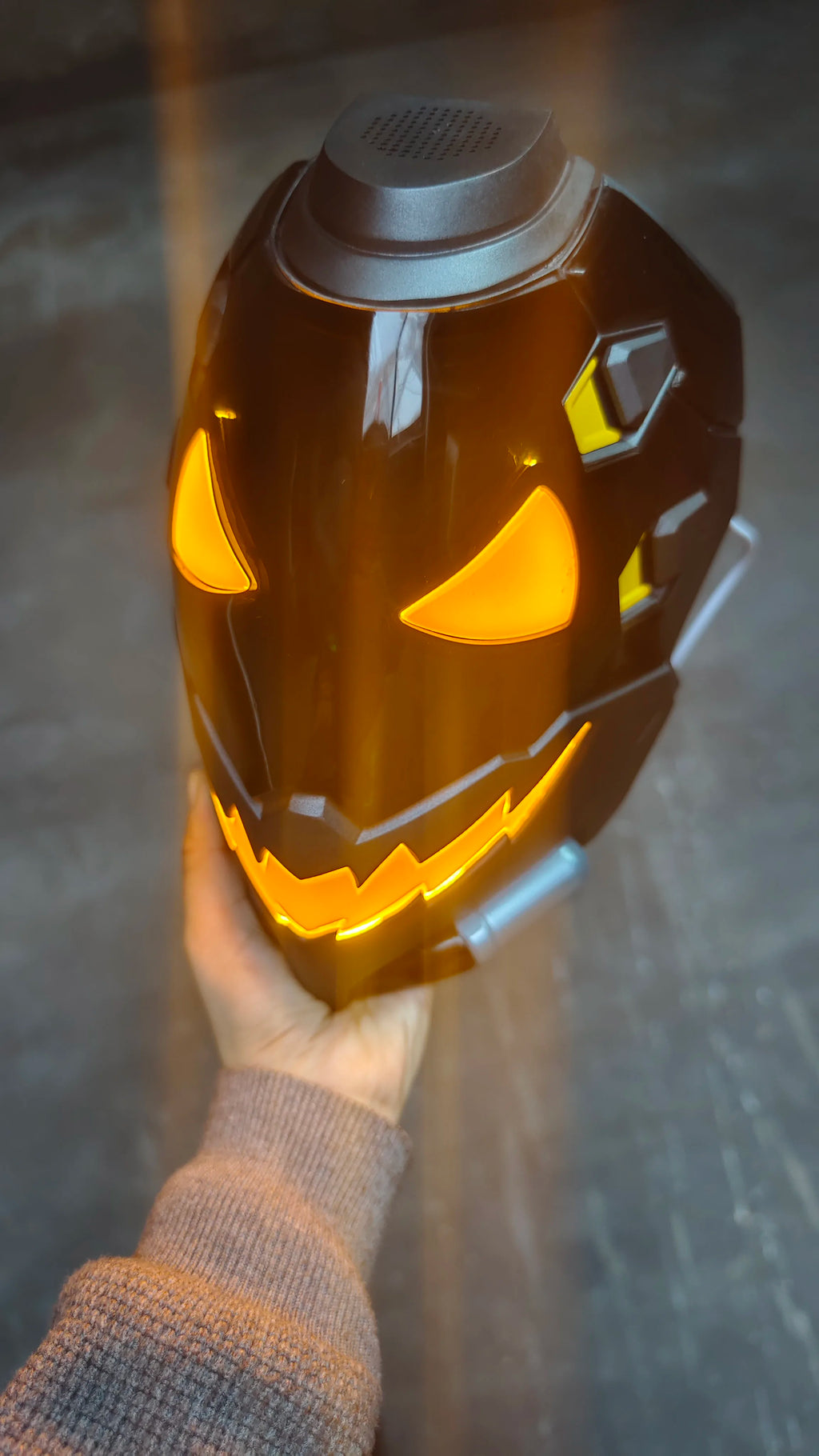 Overwatch Ana Ghoul Glowing Mask Smile Design Cosplay Prop Helmet