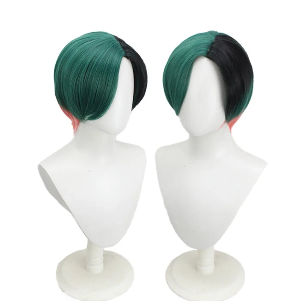 Cyberpunk2077 Judy Alvarez Cosplay Wig Tri Color Side Part Punk Hair