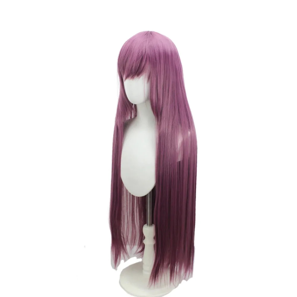 FGO Fate Grand Order Scathach Cosplay Wig Burgundy Long Straight Hair