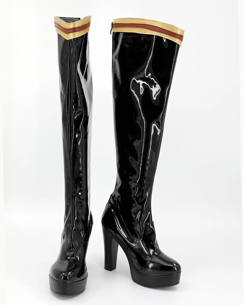Touken Ranbu Omokage Cosplay Boots Black High Heel Shoes Custom Made
