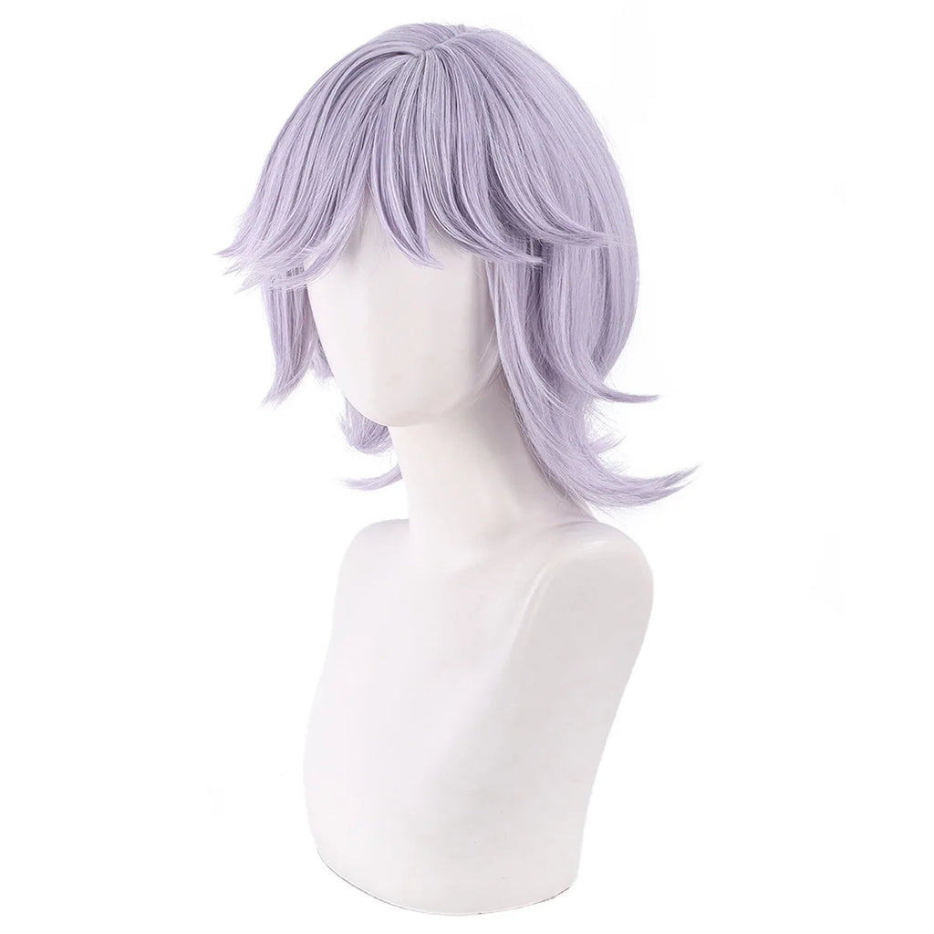 Perruque cosplay Kpop Demon Hunter Saga Boy Mystery, couleur lavande clair 