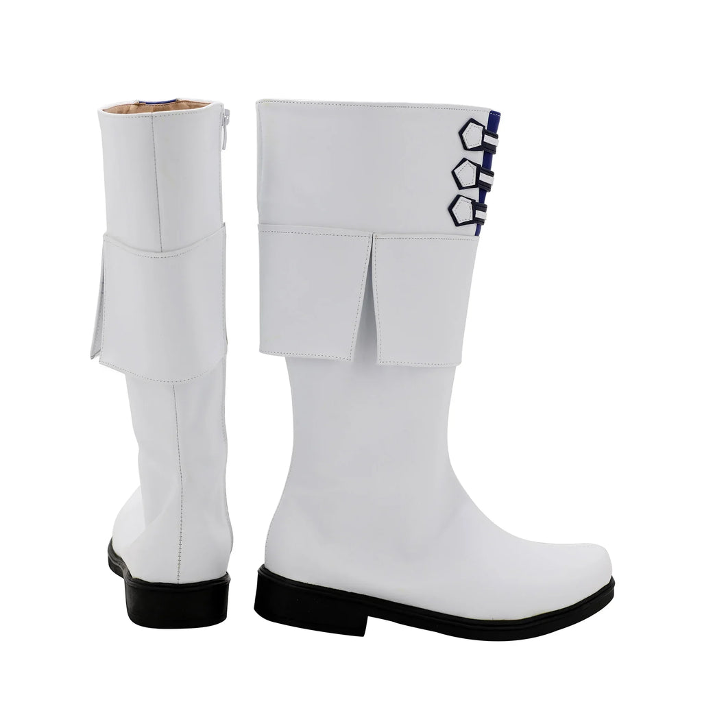 Final Fantasy 14 Alphinaud Cosplay Boots White Shoes