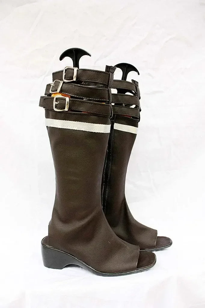 Final Fantasy XIII Oerba Yun Fang Cosplay Boots Brown Shoes