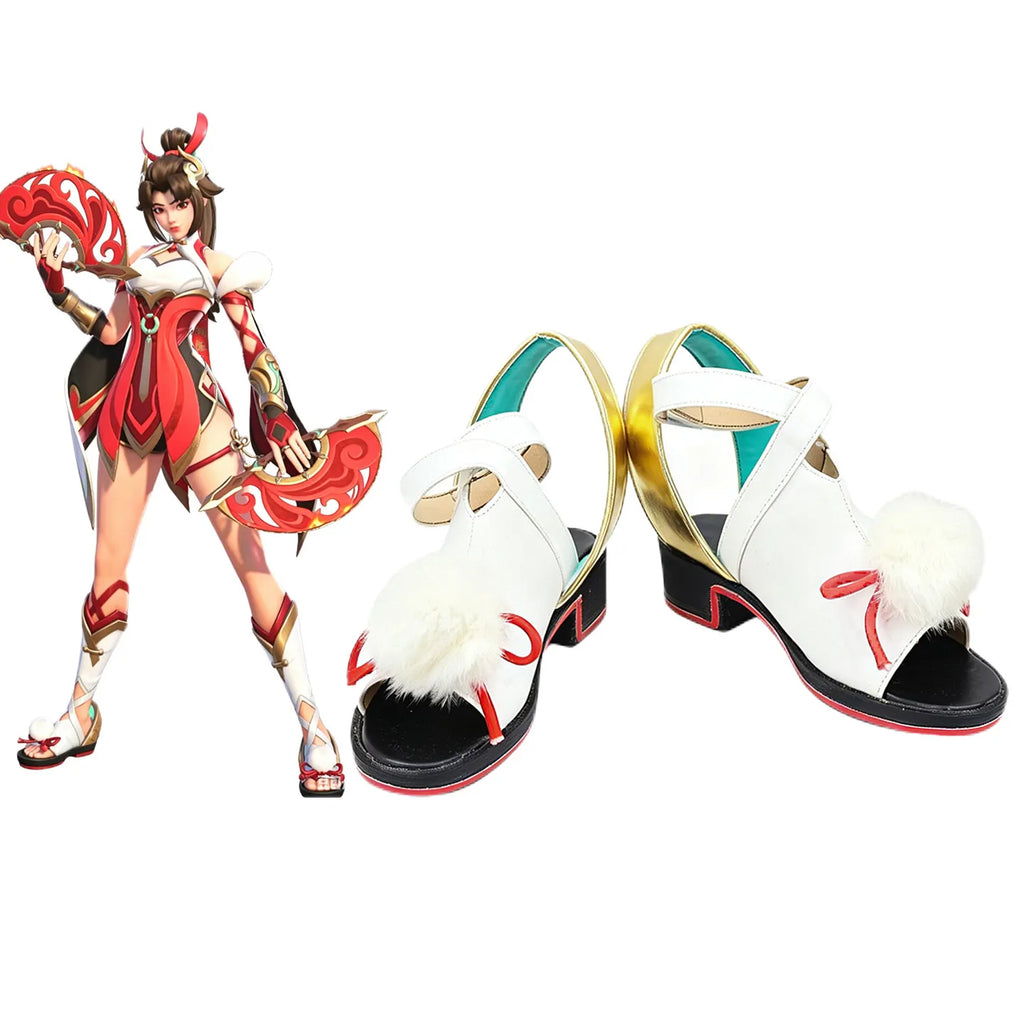 Overwatch Anran Cosplay Shoes High Heel Sandals Custom Made