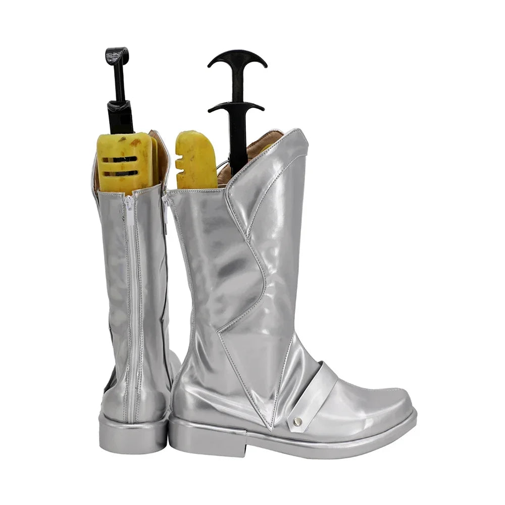 Sword Art Online Alicization Eugeo Cosplay Boots Silver Shoes