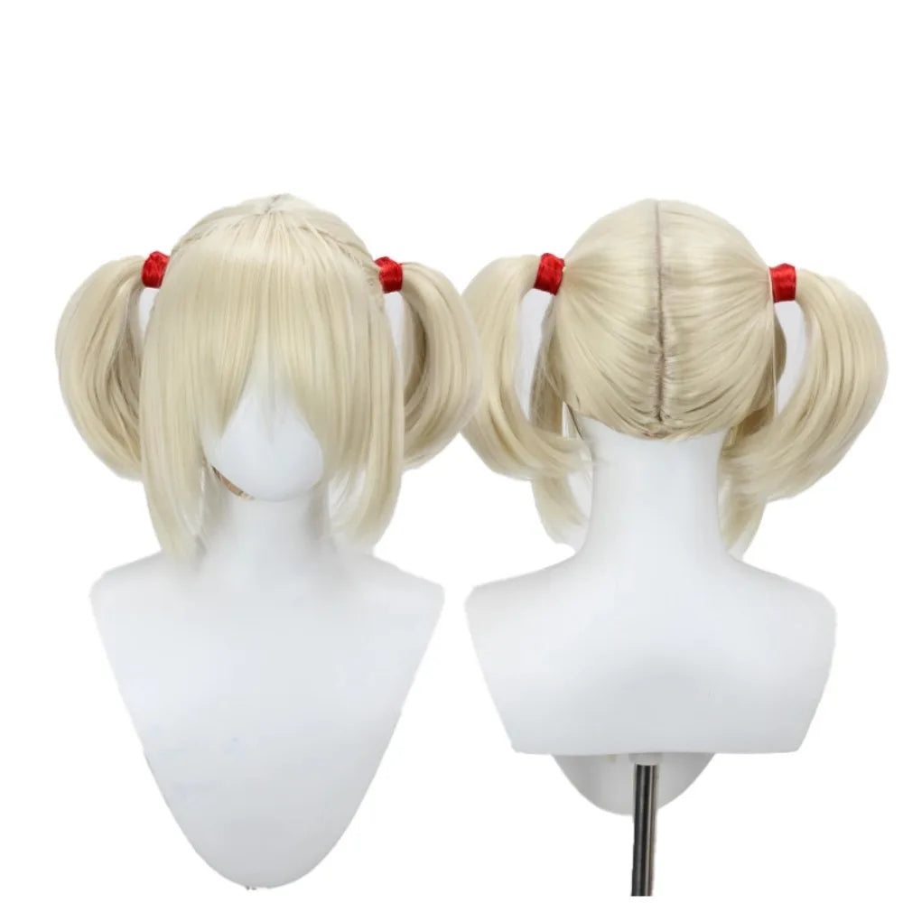 Perruque de cosplay de Hiyori Sarugaki (Bleach), cheveux beiges 