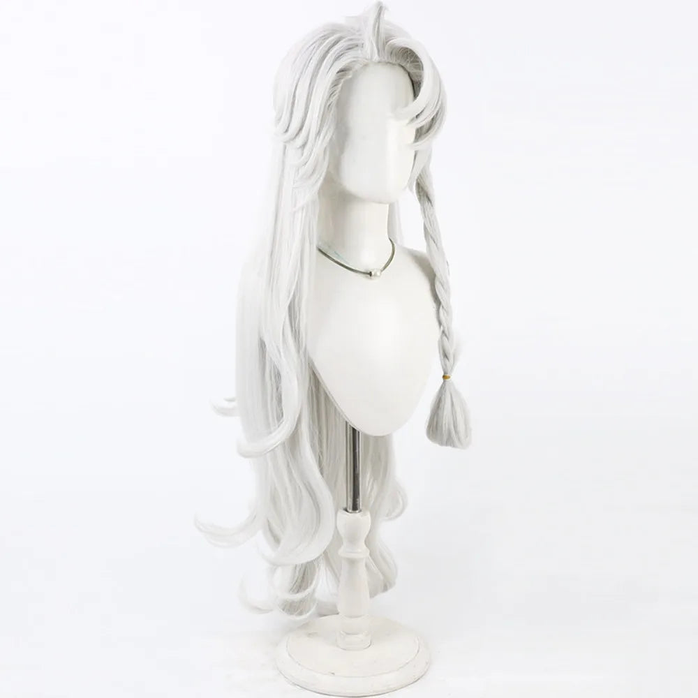 FGO Solomon Cosplay Wig Silver Long Straight Hair