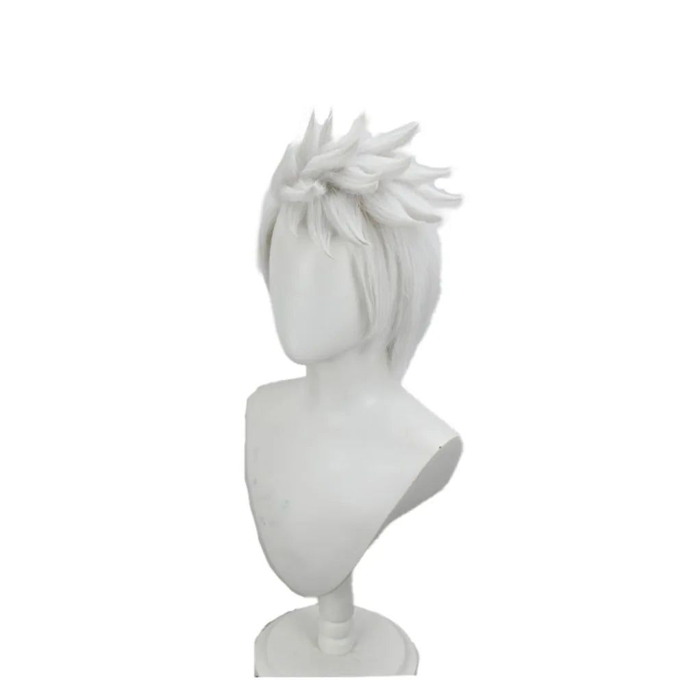 Naruto Kakashi Hatake Cosplay Wig Silver Spiky Up Anime Hair