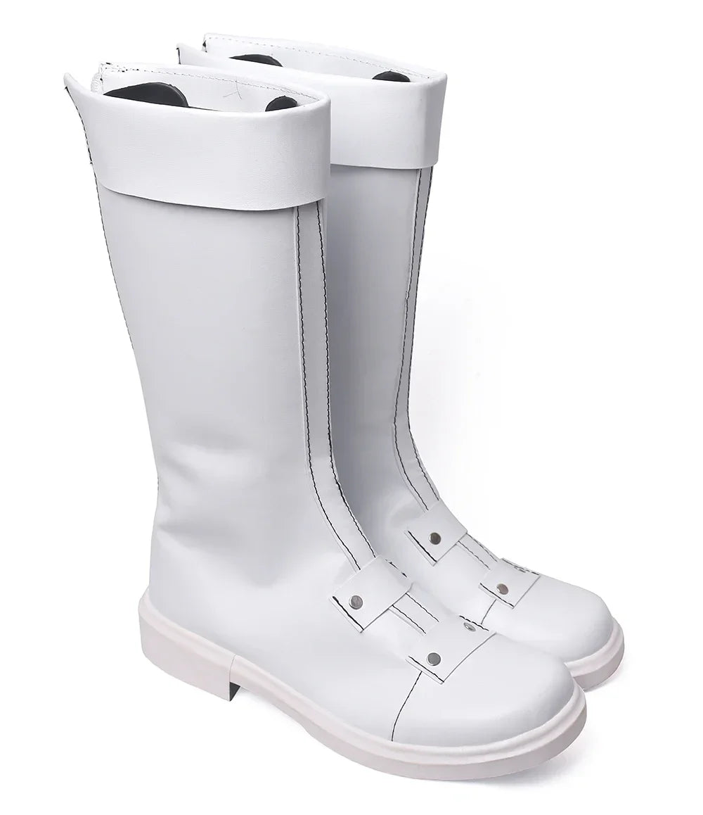 Shoto Todoroki Cosplay Boots My Hero Academia Custom-Made White Shoes | MiDicosplay