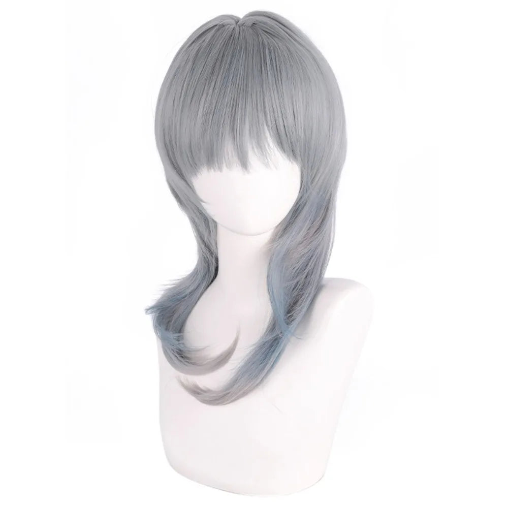 Honkai Star Rail Sunday Cosplay Wig with Realistic Scalp for Men Women Silver Hair