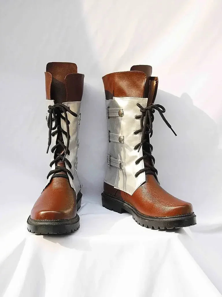 Final Fantasy XIII Snow Cosplay Boots Brown Shoes