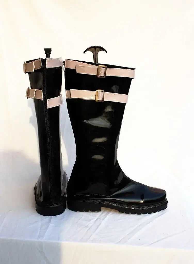 One Piece Dracule Mihawk Cosplay Shoes Black Boots