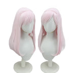 Perruque rose longue et lisse pour cosplay de Charlie Morningstar (Hazbin Hotel) 