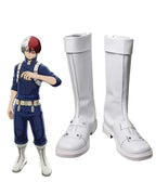 Shoto Todoroki Cosplay Boots My Hero Academia Custom-Made White Shoes | MiDicosplay