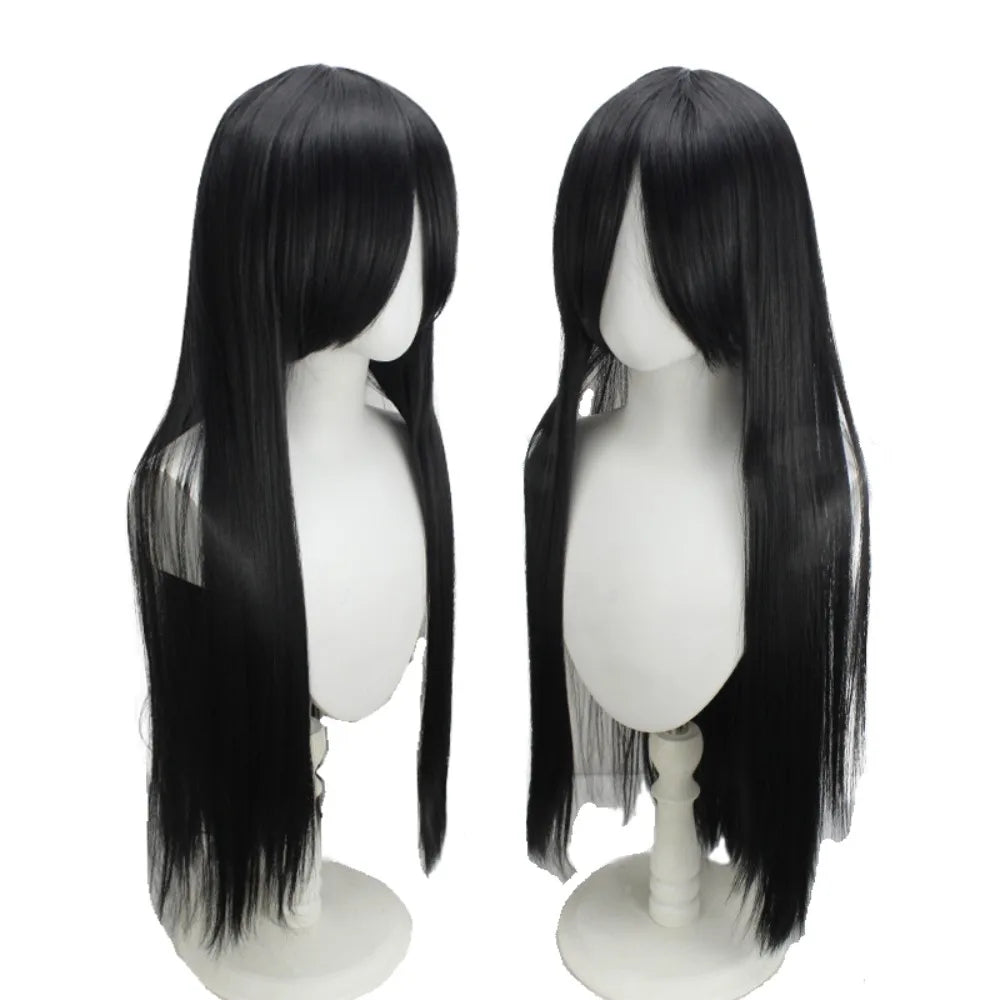 Perruque de cosplay de Tifa de Final Fantasy VII Remake, cheveux noirs longs et lisses 