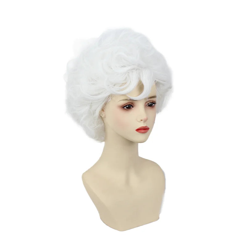 One Piece Luffy Gear 5 Nika Cosplay Wig White Fluffy Curly Afro Hair | MiDicosplay