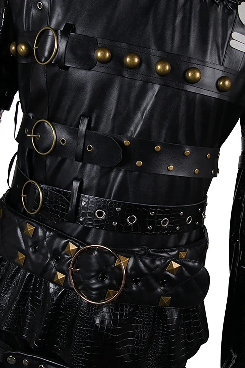 Edward Scissorhands Cosplay Costume Custom Made Full Set