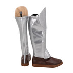 Fairy Tail Rogue Cheney The Shadow Dragon Cosplay Boots Silver Shoes