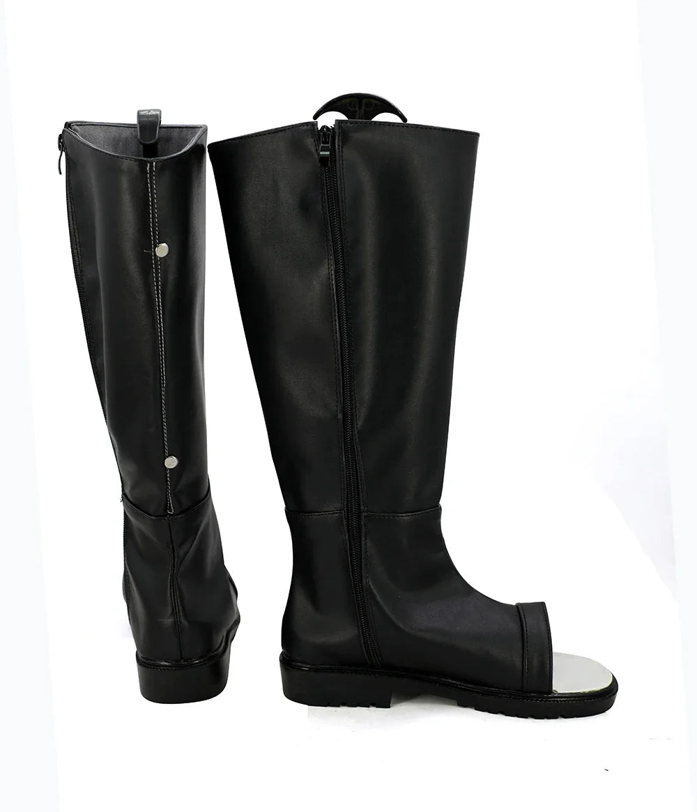 Naruto Haruno Sakura Cosplay Boots Black Leather Shoes