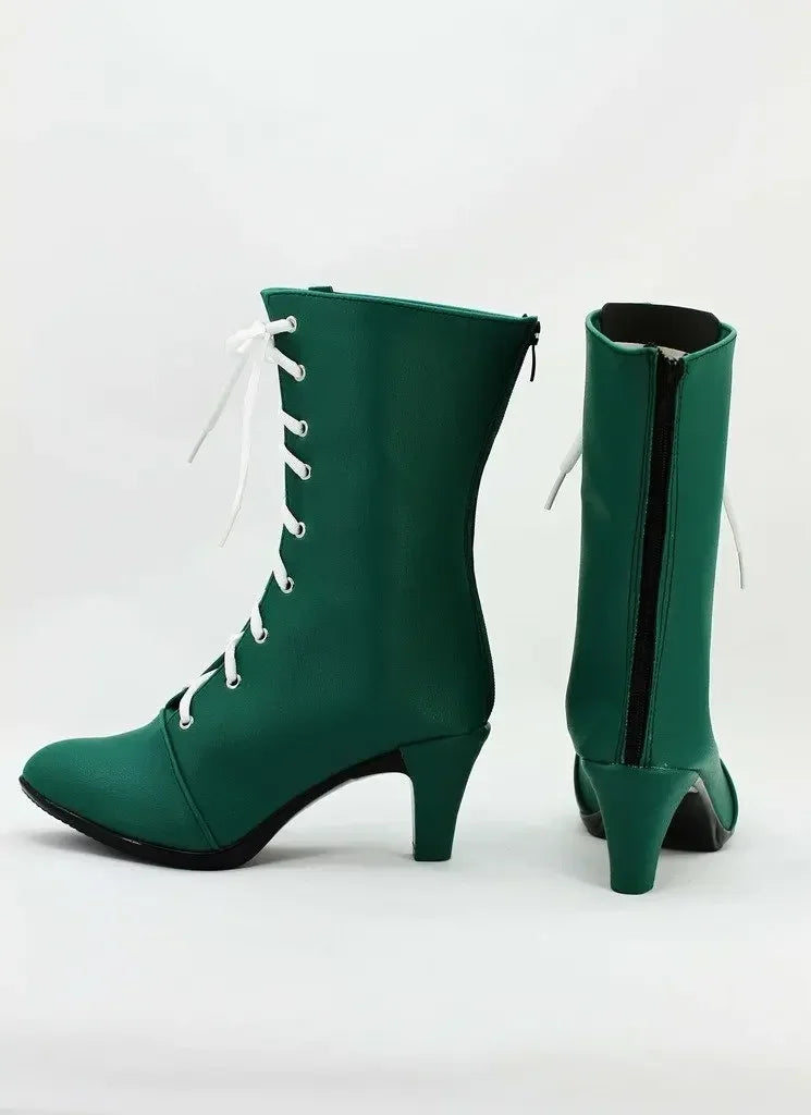 Sailor Moon Makoto Kino Jupiter Cosplay Boots Green Shoes Custom Made