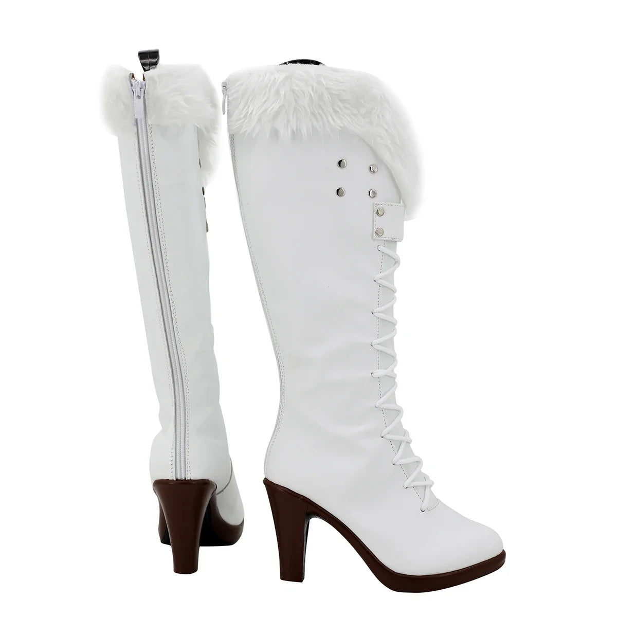 One Piece Nico Robin Cosplay Boots Updated White Shoes High Heel