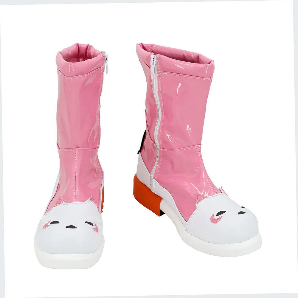 Overwatch Kiriko Dance of Rain Cosplay Shoes Pink Boots