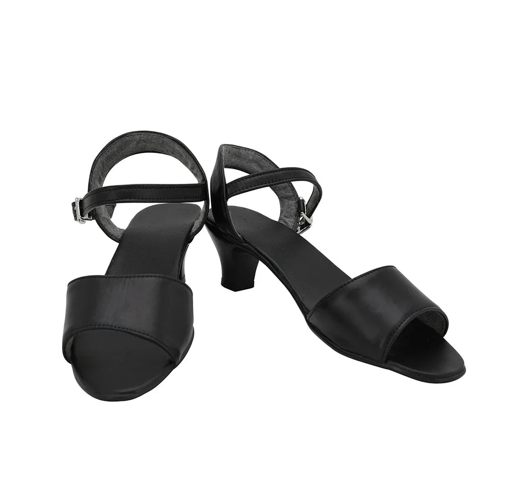 Naruto Tsunade Cosplay Sandals High Heel Black Shoes