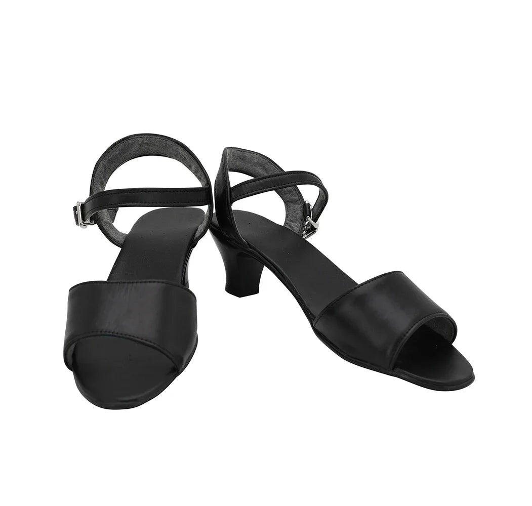 Naruto Tsunade Cosplay Sandals High Heel Black Shoes